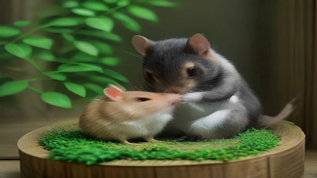 A veterinary specialist examining a healthy eastern grey squirrel in a well-lit clinic setting, wearing blue gloves while the squirrel nibbles on a leafy green vegetable.