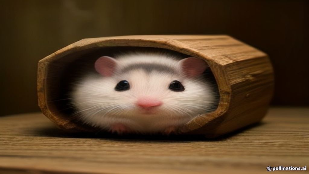 A close-up photograph showing a large, deep enclosure for a hamster with multiple levels, natural wood hides, and deep burrowing substrate.