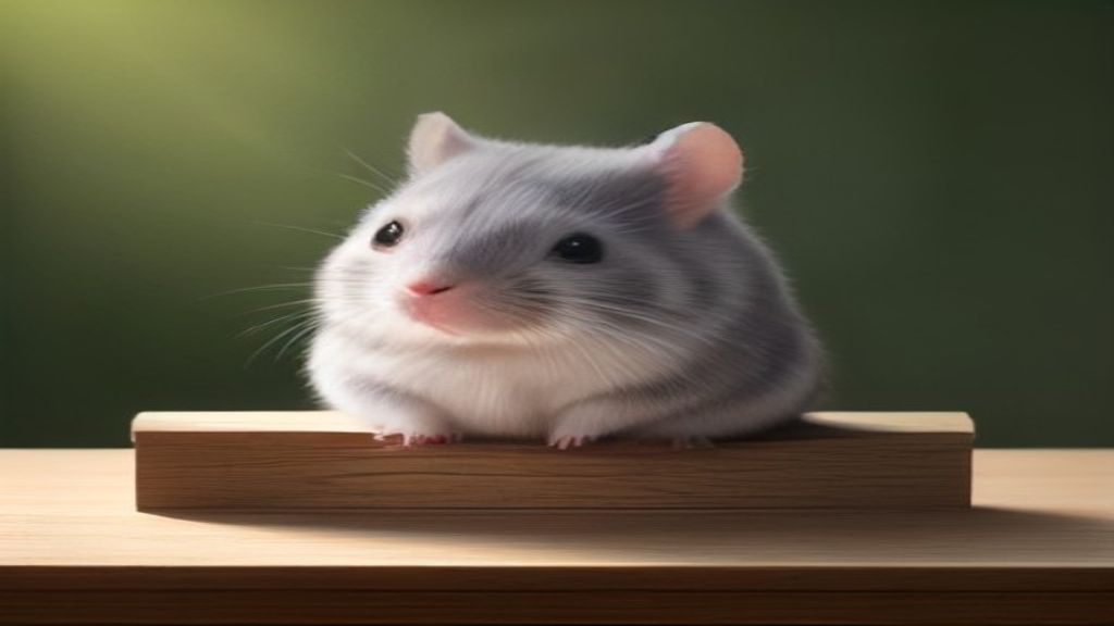 A healthy adult chinchilla sitting on a wooden ledge, showing its full body proportions and thick, soft coat in a well-lit enclosure.