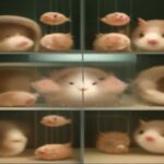 A split screen comparison showing a healthy Syrian hamster active in a cage versus a sleepy Dwarf hamster nestled in burrowing material, high resolution, educational tone
