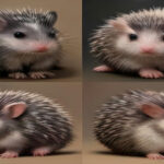 Close-up view of African pygmy hedgehog quills showing texture, coloring, and layout on the animal's back